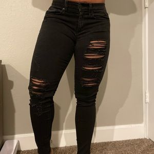 Low Rise Distressed Jeans